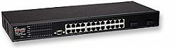 24 Port 10/100 Smart Switch with 2 Gigabit Ports